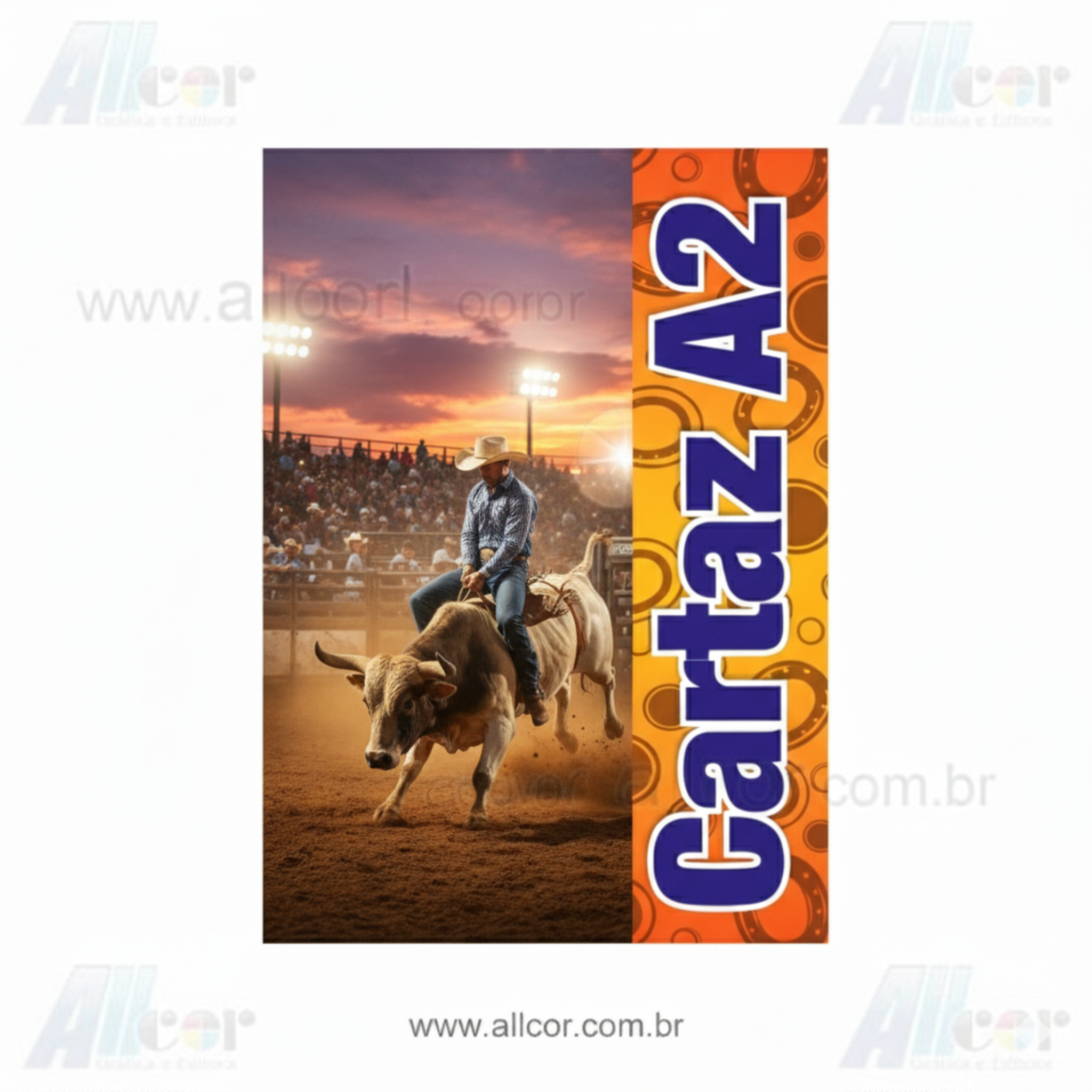 Cartaz 4x0 Colorido - 46x64cm em Papel Couché Brilho ou Fosco 115g - F2