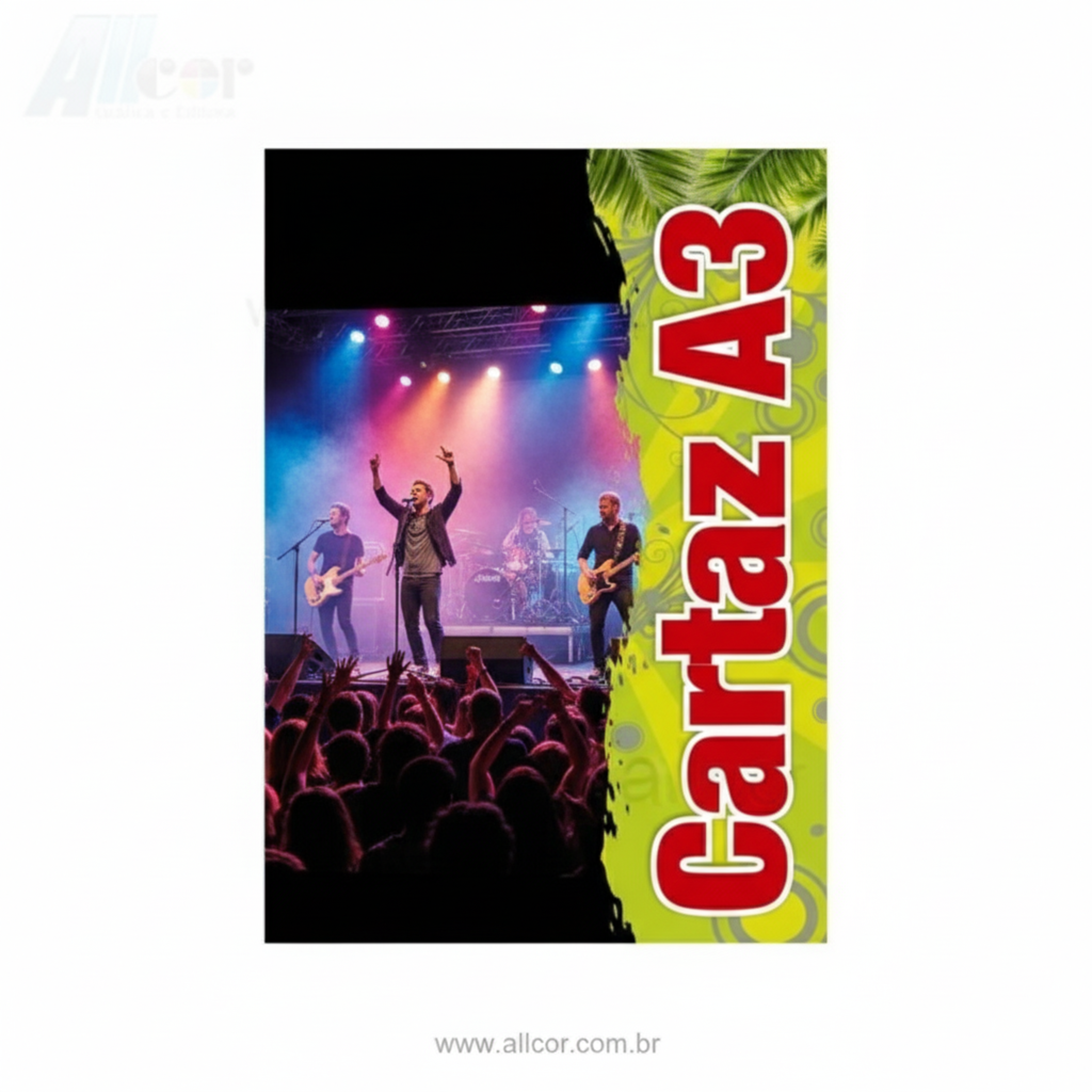 Cartaz 4x0 Colorido - 30x42cm em Papel Couché Brilho ou Fosco 115g - F4